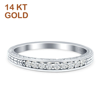Half Eternity Engraved Band
